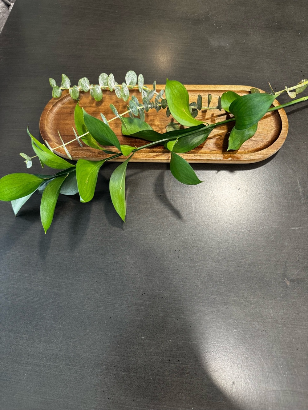 NWT Wood Decorative Tray - Natural Brown
